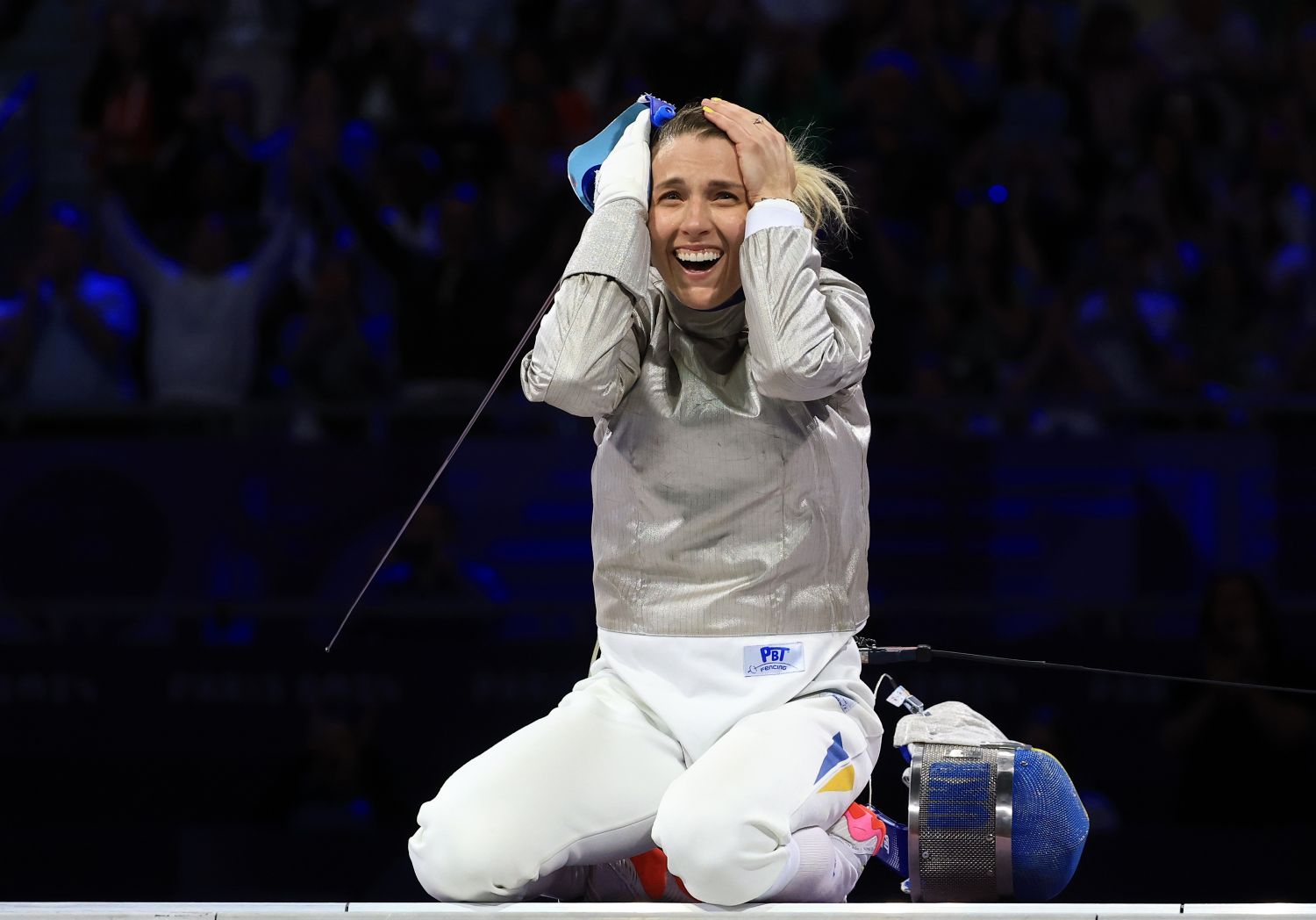 Olympic champion Olga Harlan. Photo: EPA-EFE/Martin Divisek