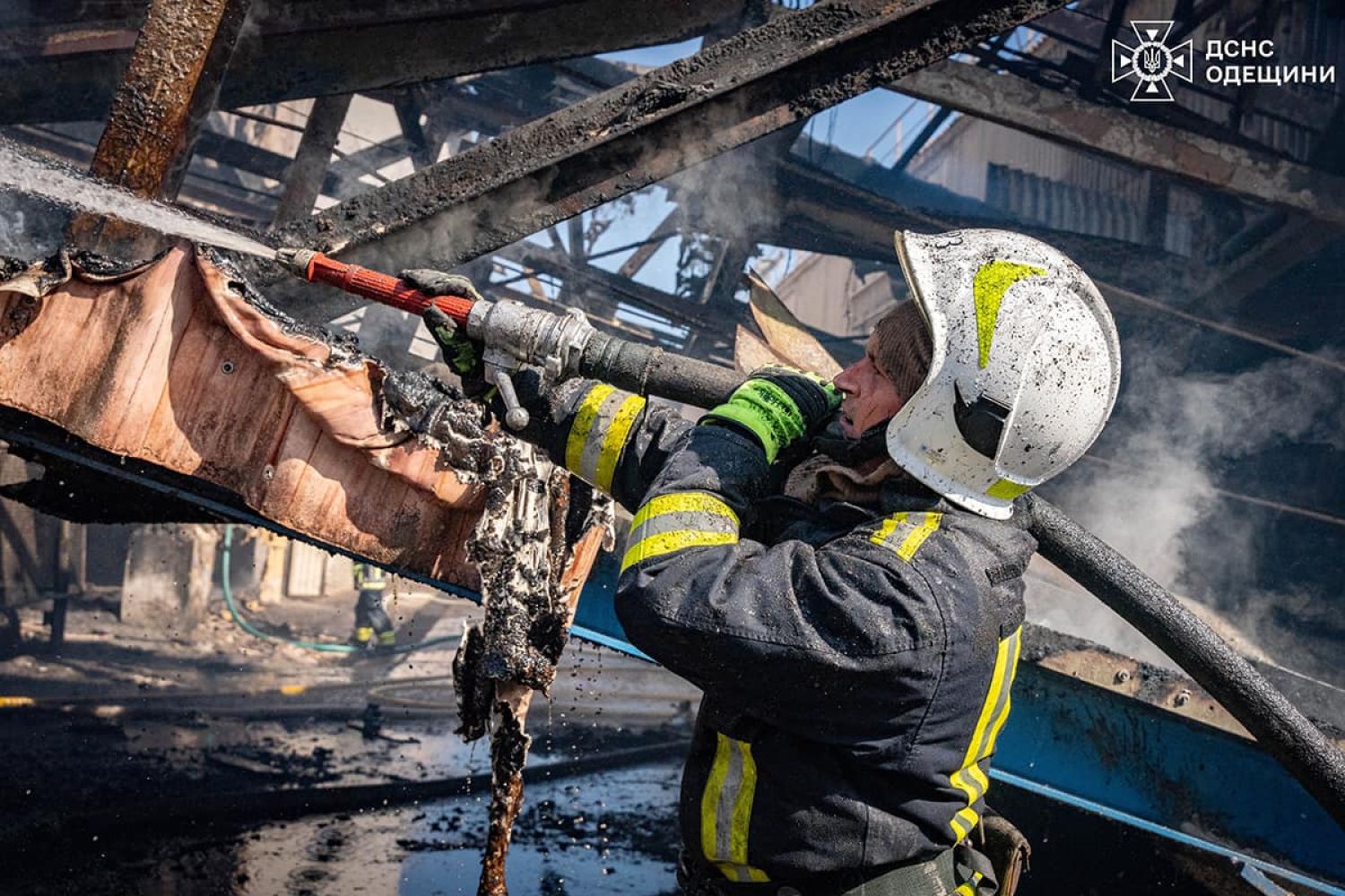 На Одещині ліквідували пожежу на підприємстві. Фото: ДСНС Одещини