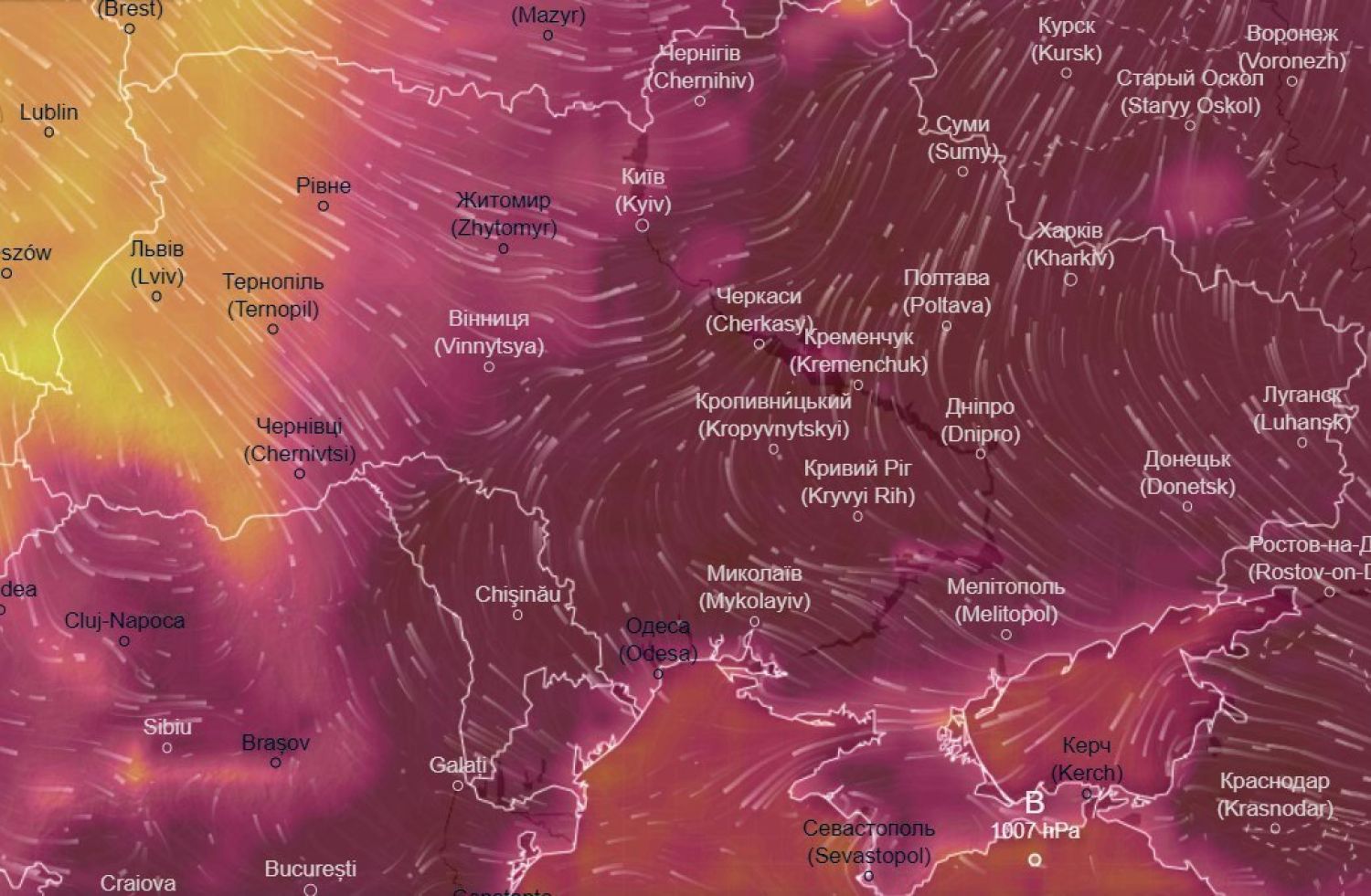 Дані з сайту Ventusky.