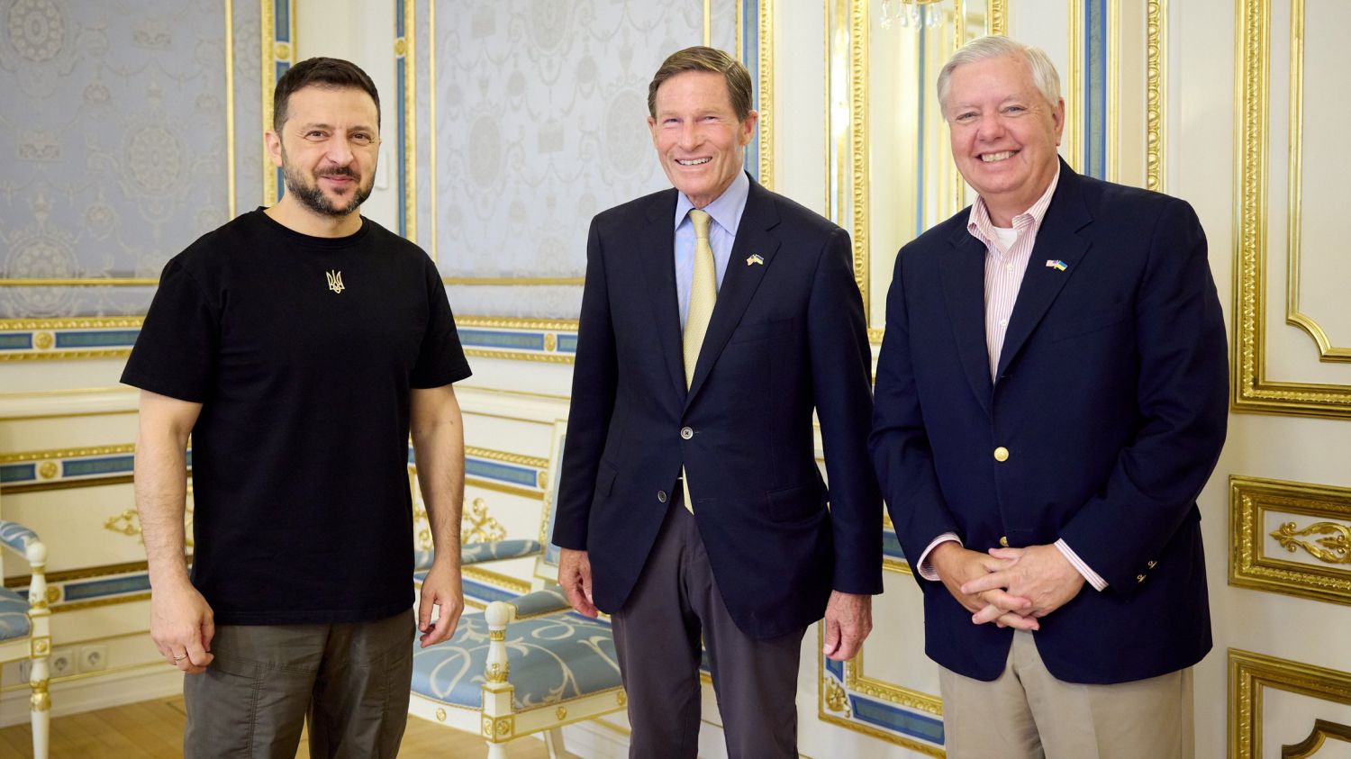 US Senators Lindsey Graham and Richard Blumenthal at a meeting with the President of Ukraine Volodymyr Zelenskyi, Kyiv, August 12, 2024 / Office of the President of Ukraine