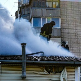 Fire in Kherson on August 13, photo: State Emergency Service of Ukraine