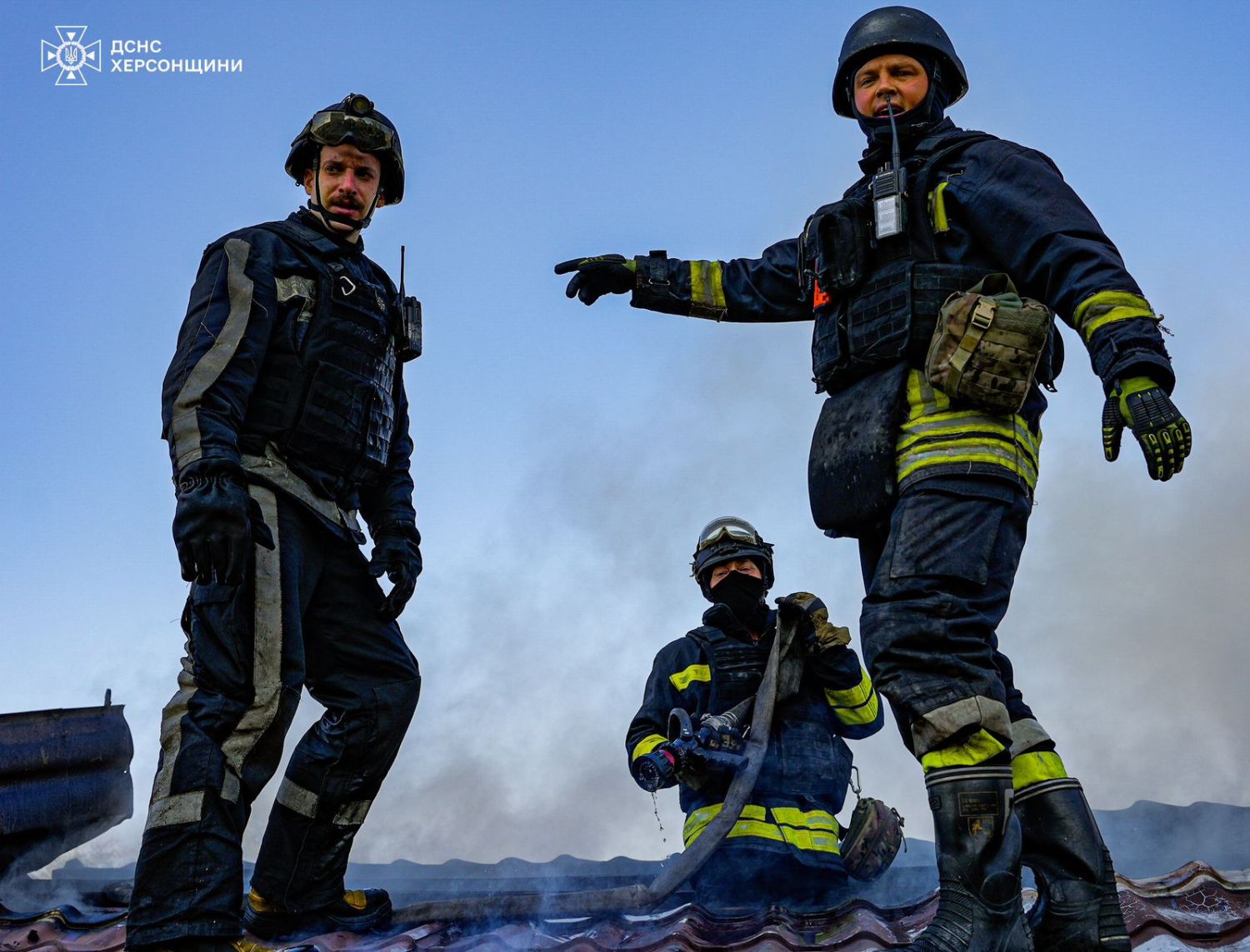 Fire in Kherson on August 13, photo: State Emergency Service of Ukraine