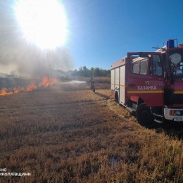 Пожары в Николаевской области 14 августа / Фото: ГСЧС Николаевской области