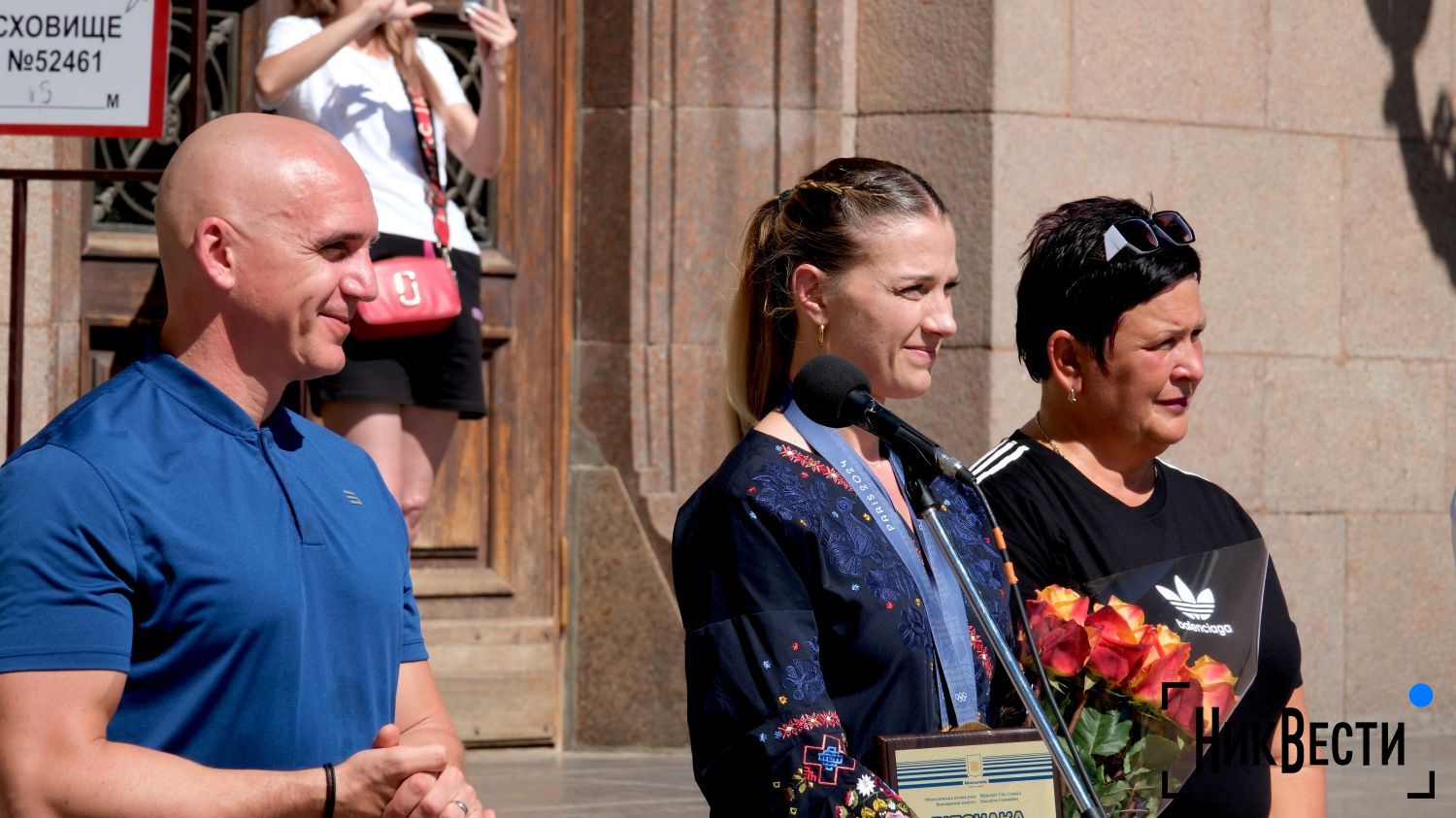 Зустріч з шестиразовою олімпійською призеркою з фехтування Ольгою Харлан у Миколаєві. Фото НикВести