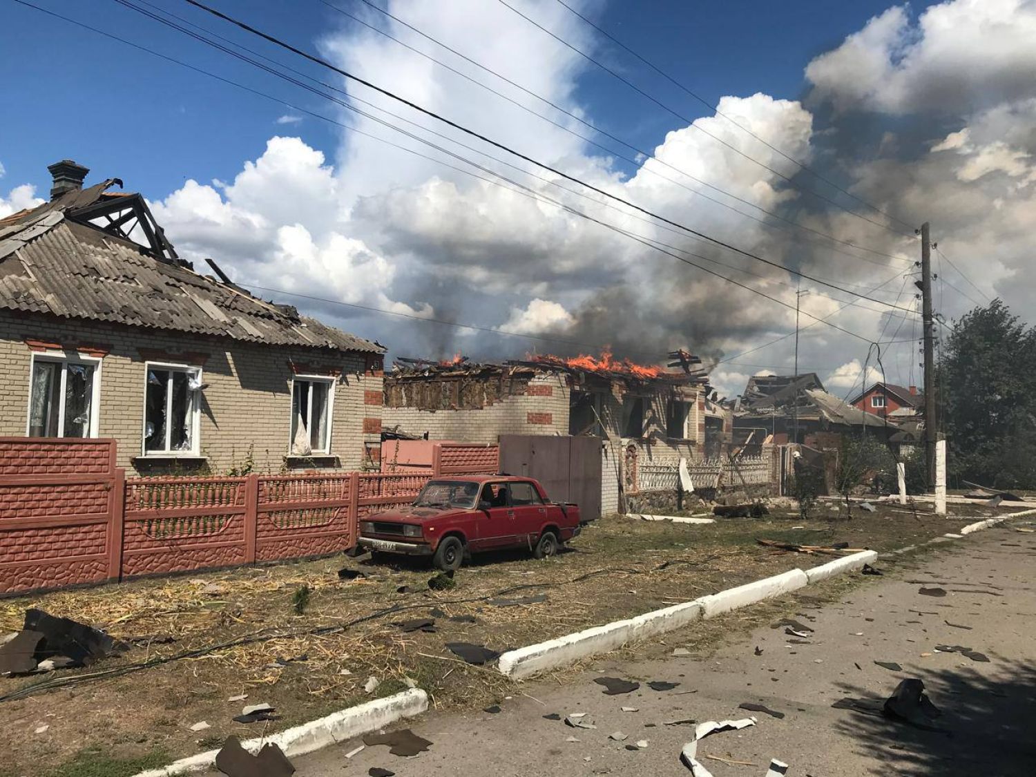 Російська армія атакували Харківщину. Фото Харківська ОВА