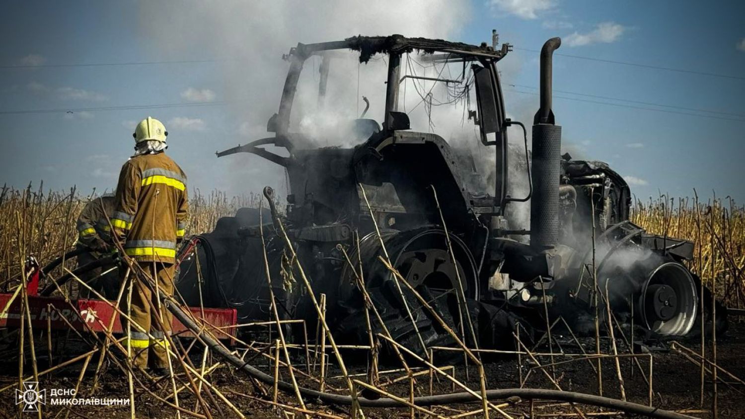 Пожар в Николаевской области 15-16 августа. Фото: ГСЧС Николаевской области