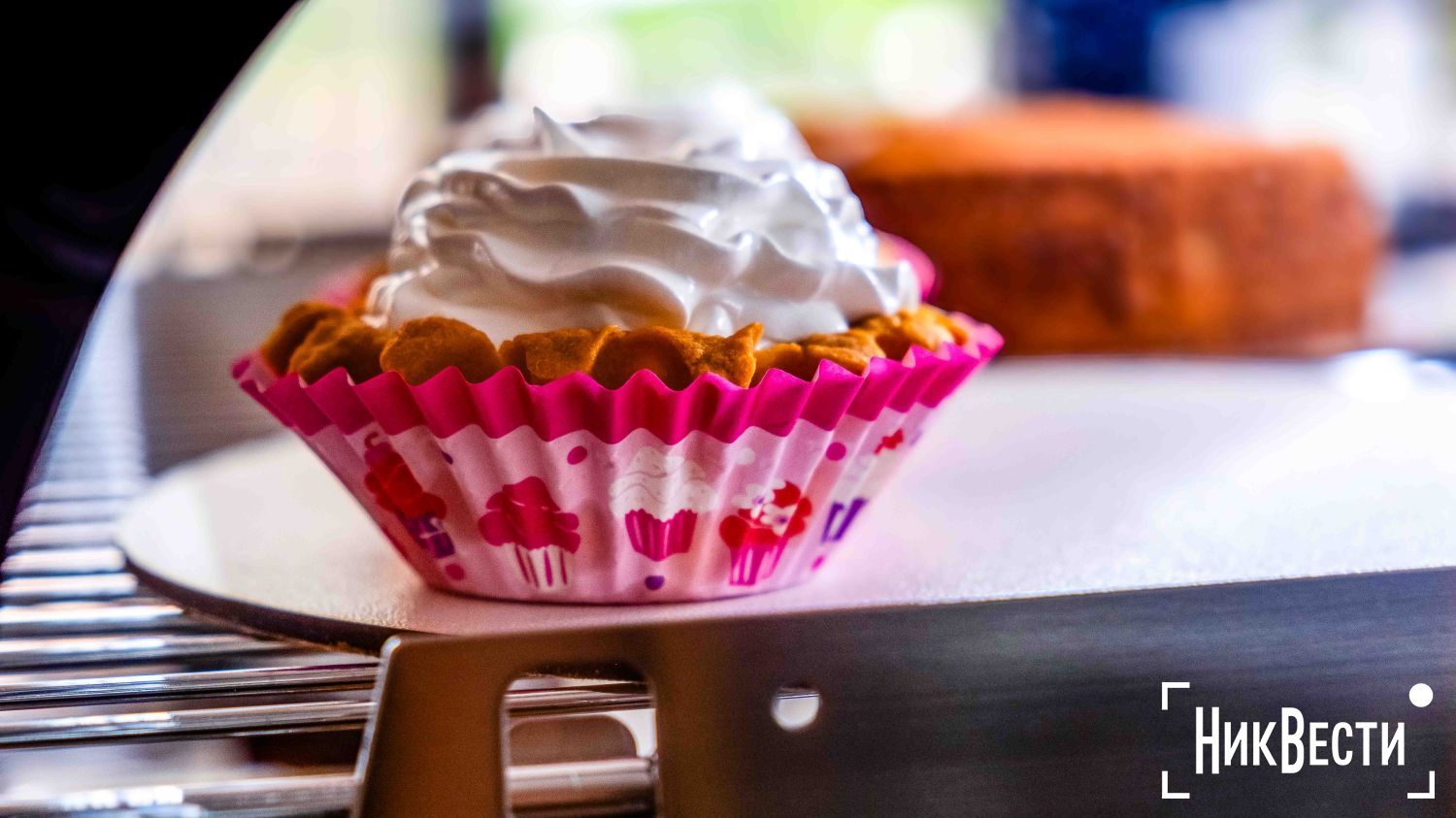 Desserts prepared and sold by Oleksandra Li in her pastry shop in Voznesensk