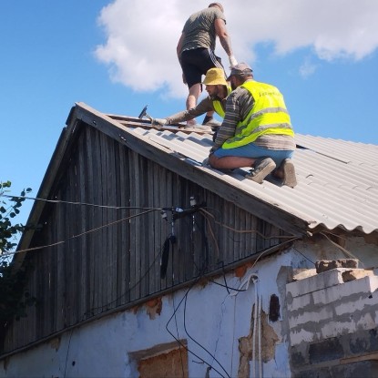 Restoration of houses in the Pervomaysk community, photo by Ihor Kopytin