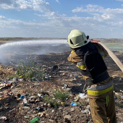 Пожар в Николаевской области 17-18 августа. Фото: ГСЧС Николаевской области