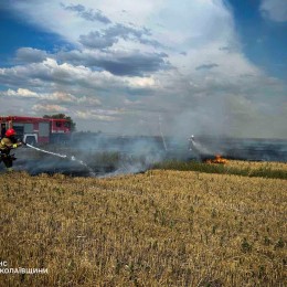 Пожары в Николаевской области 18-19 августа, фото: ГСЧС Николаевской области