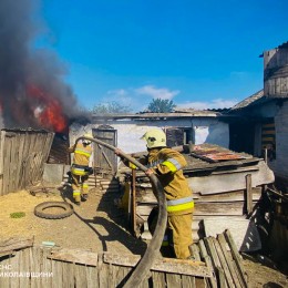 Fire in the Mykolaiv Region on August 19, photo: State Emergency Service of the Mykolaiv Region