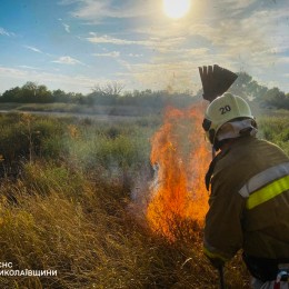 Пожежа у Миколаївській області 19 серпня, фото: ДСНС Миколаївщини