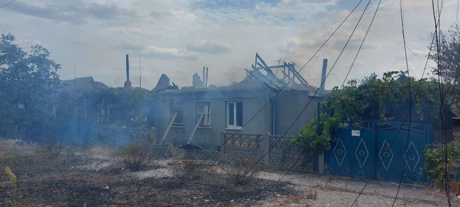 Последствия удара по Казацкому в Херсонской области. Архивное фото: Александр Прокудин