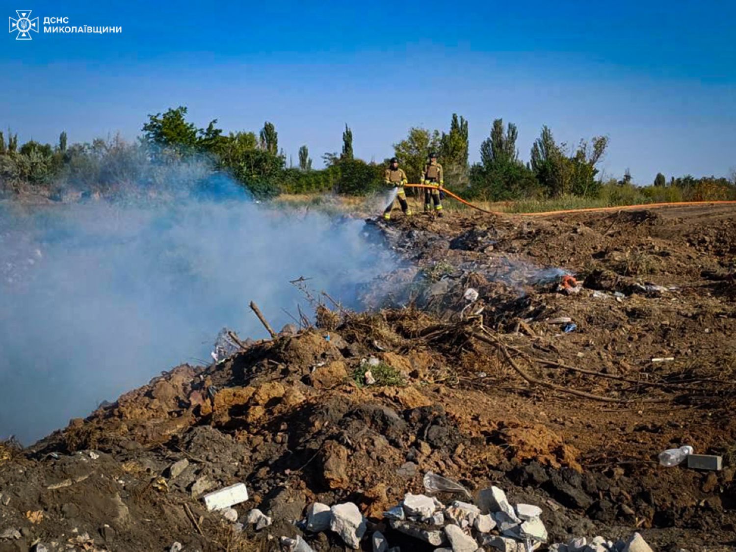 Пожар в Николаевской области 26-27 августа. Фото: ГСЧС Николаевской области