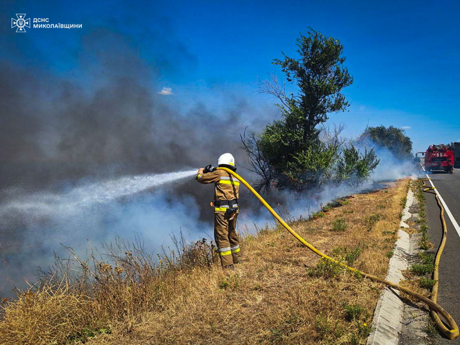 Пожежі у Миколаївській області 26-27 серпня. Фото: ДСНС Миколаївщини