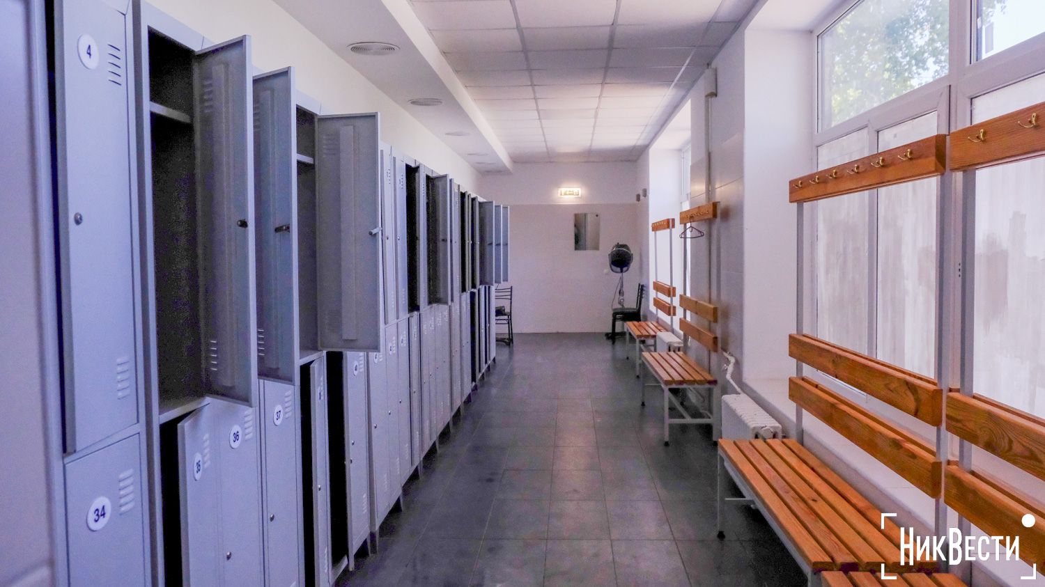 Renovated locker room in the «Zorya» sports complex, August 2024, photo «Nikvesti"