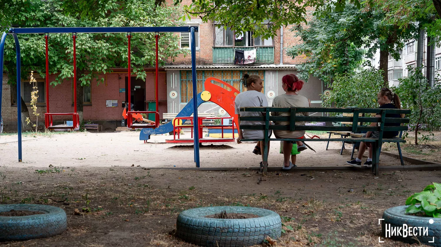 Children's playground at 43 Rayduzhna Street, August 2024, photo «NykVesty"