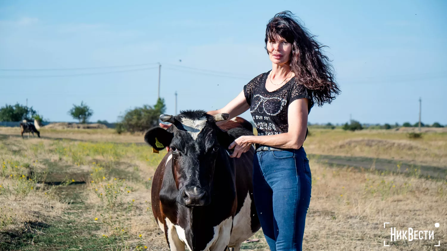 Lyubov Khodarina is the owner of a farm in the village of Lotskine. Photo: «NikVesti"