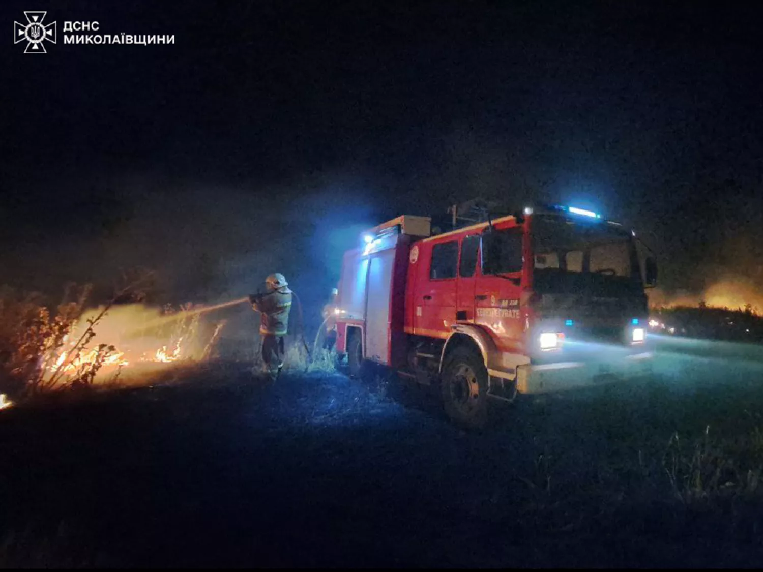 Пожежі у Миколаївській області. Фото: ДСНС Миколаївщини