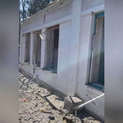 The building of the psychiatric hospital, which suffered damage, screenshots Suspilne. Mykolaiv