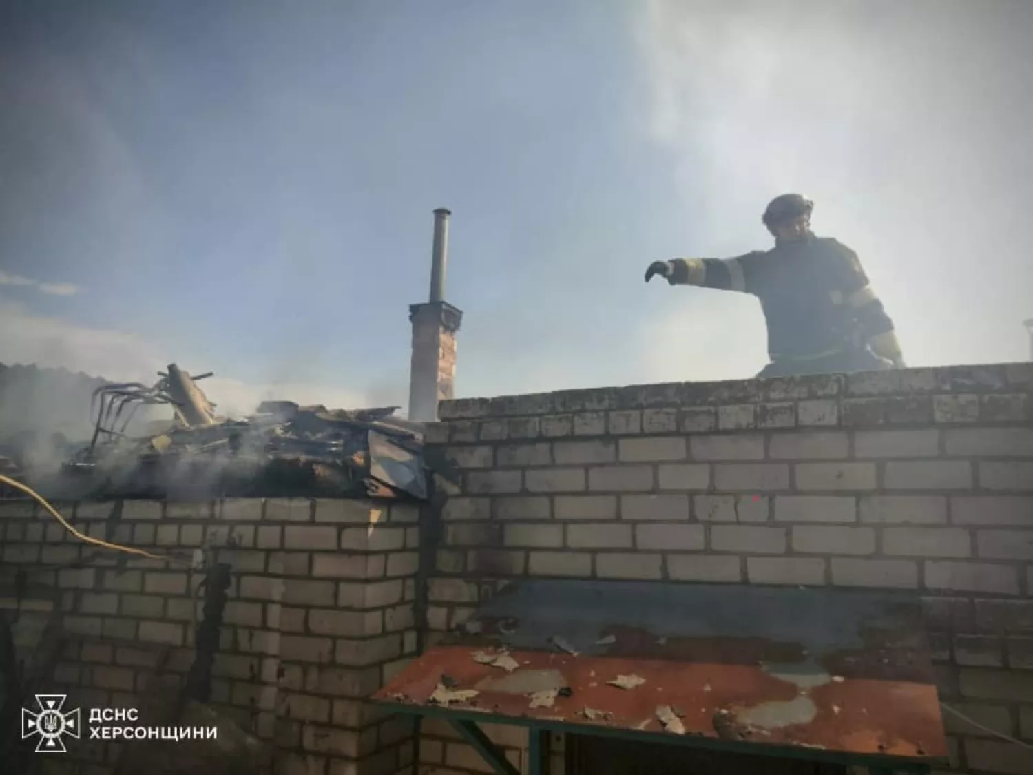 Пожар в Херсонской области 14 сентября. Фото: ГСЧС Херсонщины