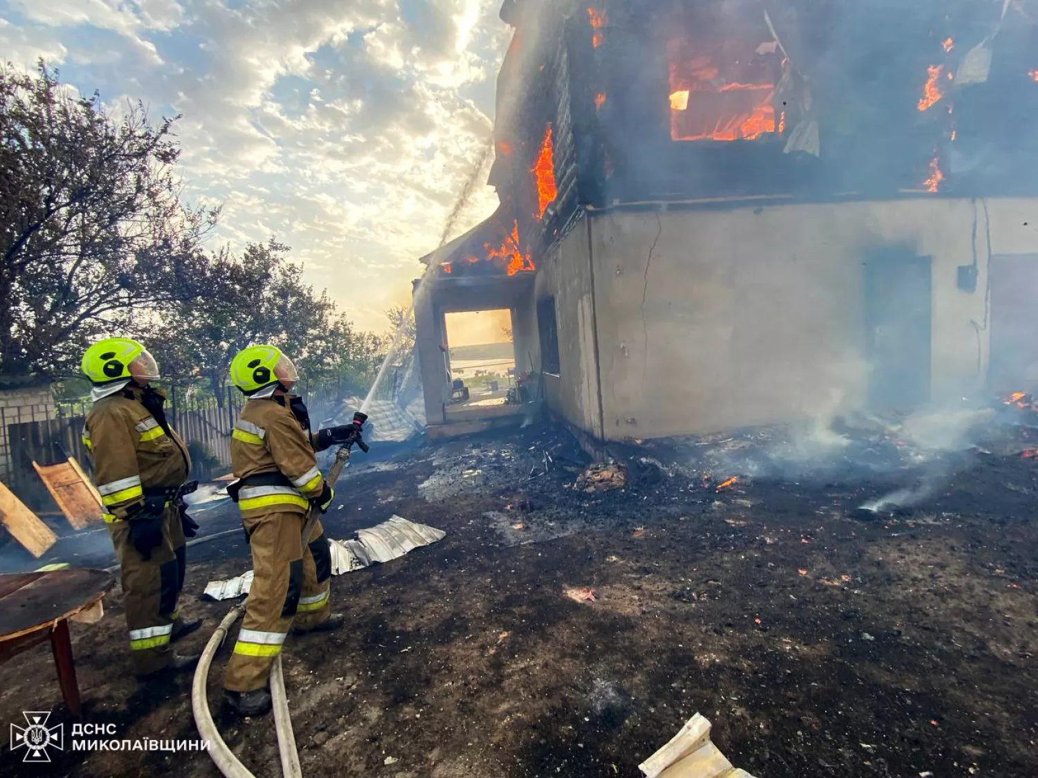 Пожар в Николаевской области 15 сентября. Фото: ГСЧС Николаевской области