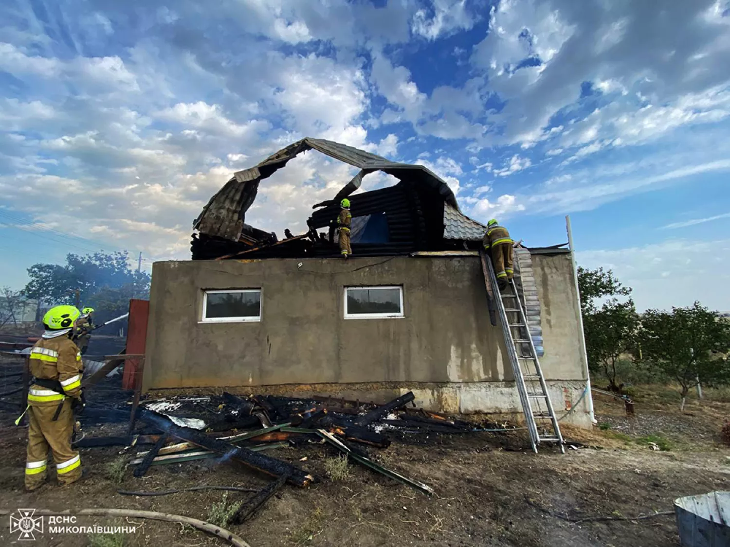 Пожар в Николаевской области 15 сентября. Фото: ГСЧС Николаевской области