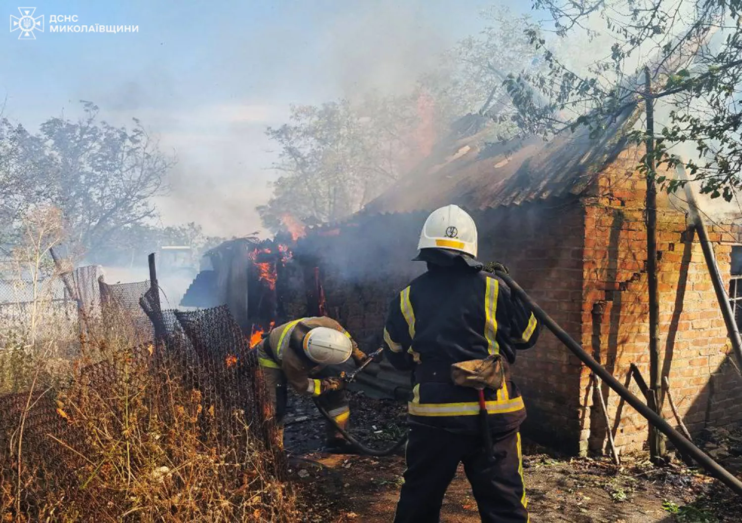 Пожар в Николаевской области 15 сентября. Фото: ГСЧС Николаевской области