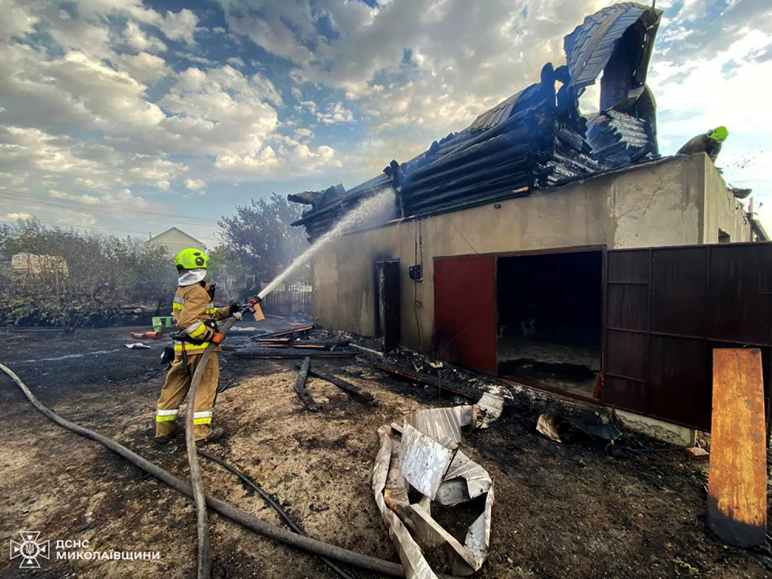 Пожар в Николаевской области 15 сентября. Фото: ГСЧС Николаевской области