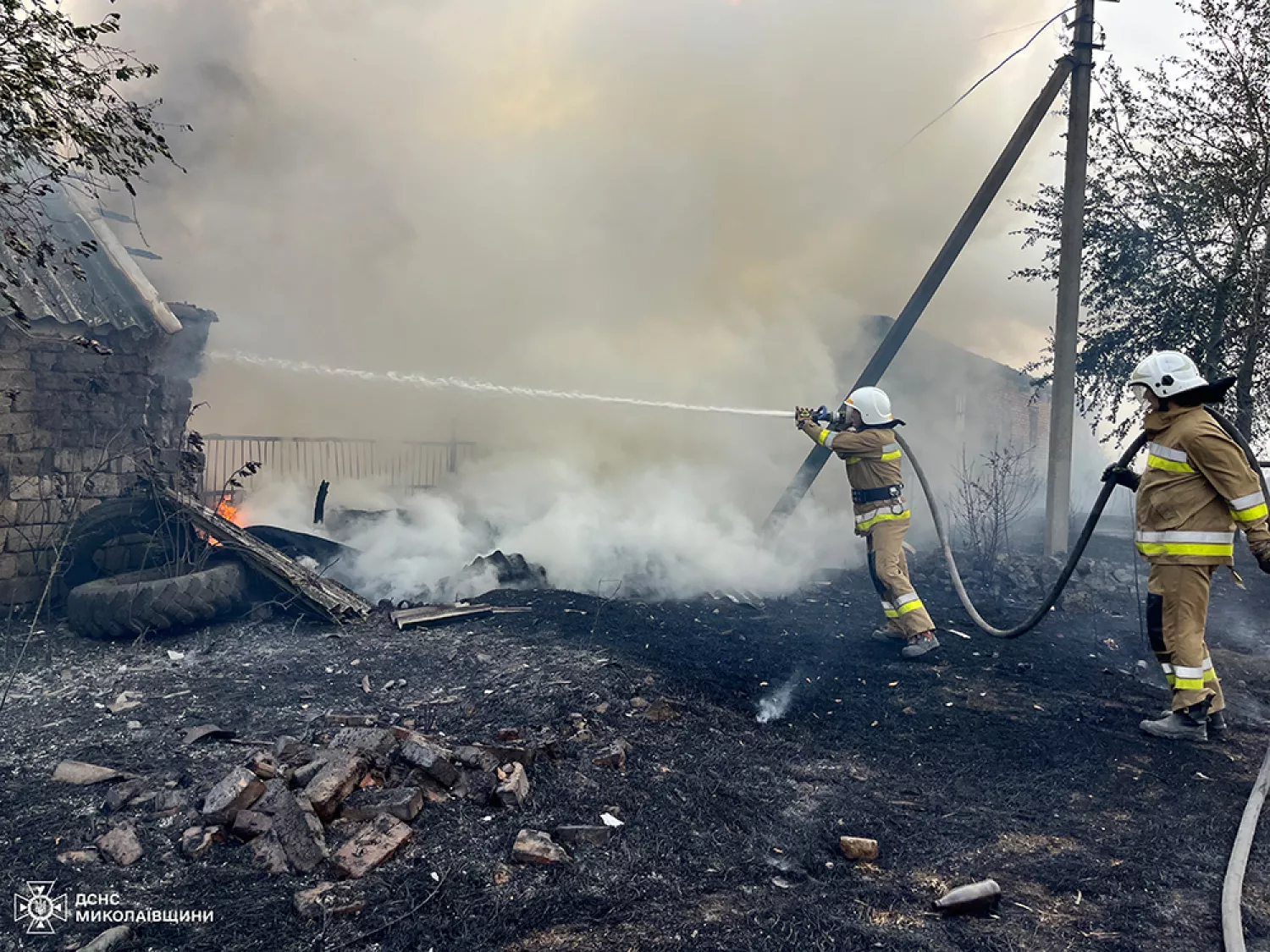 Пожежі у Миколаївській області. Фото: ДСНС Миколаївщини