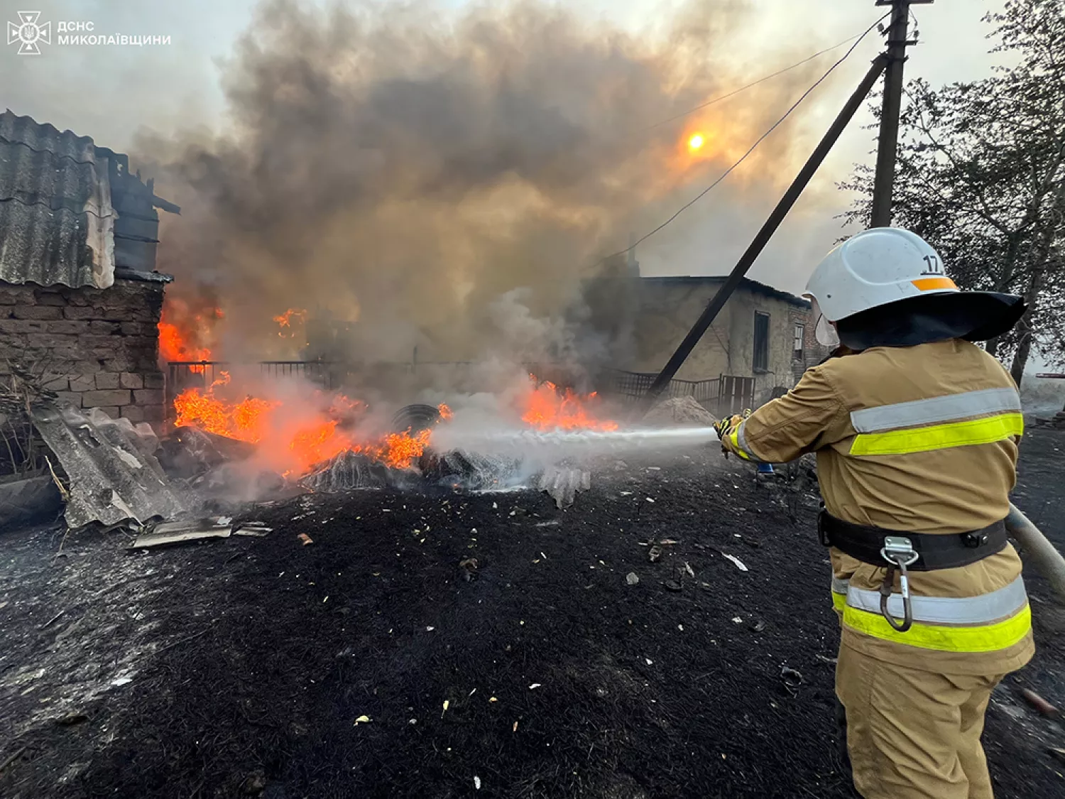 Пожежі у Миколаївській області. Фото: ДСНС Миколаївщини