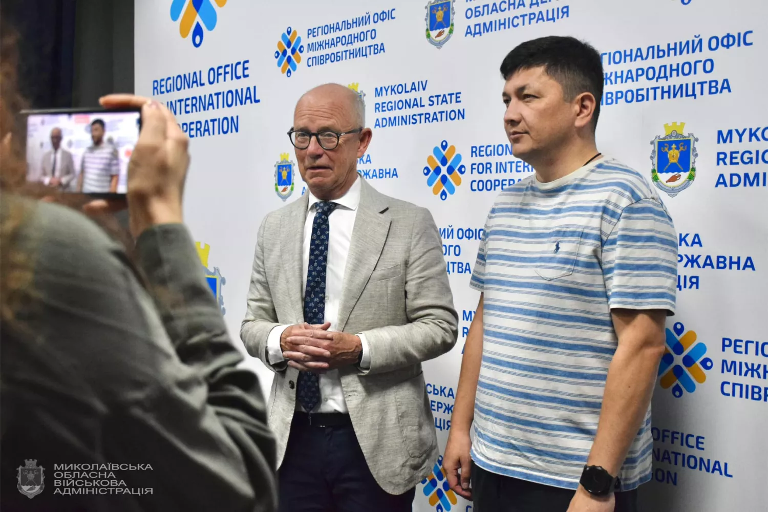 Ole Egberg Mikkelsen and Vitaly Kim at the meeting of the Coordinating Committee of the Partnership between the Mykolaiv region and the Kingdom of Denmark, photo: Mykolaivska OVA