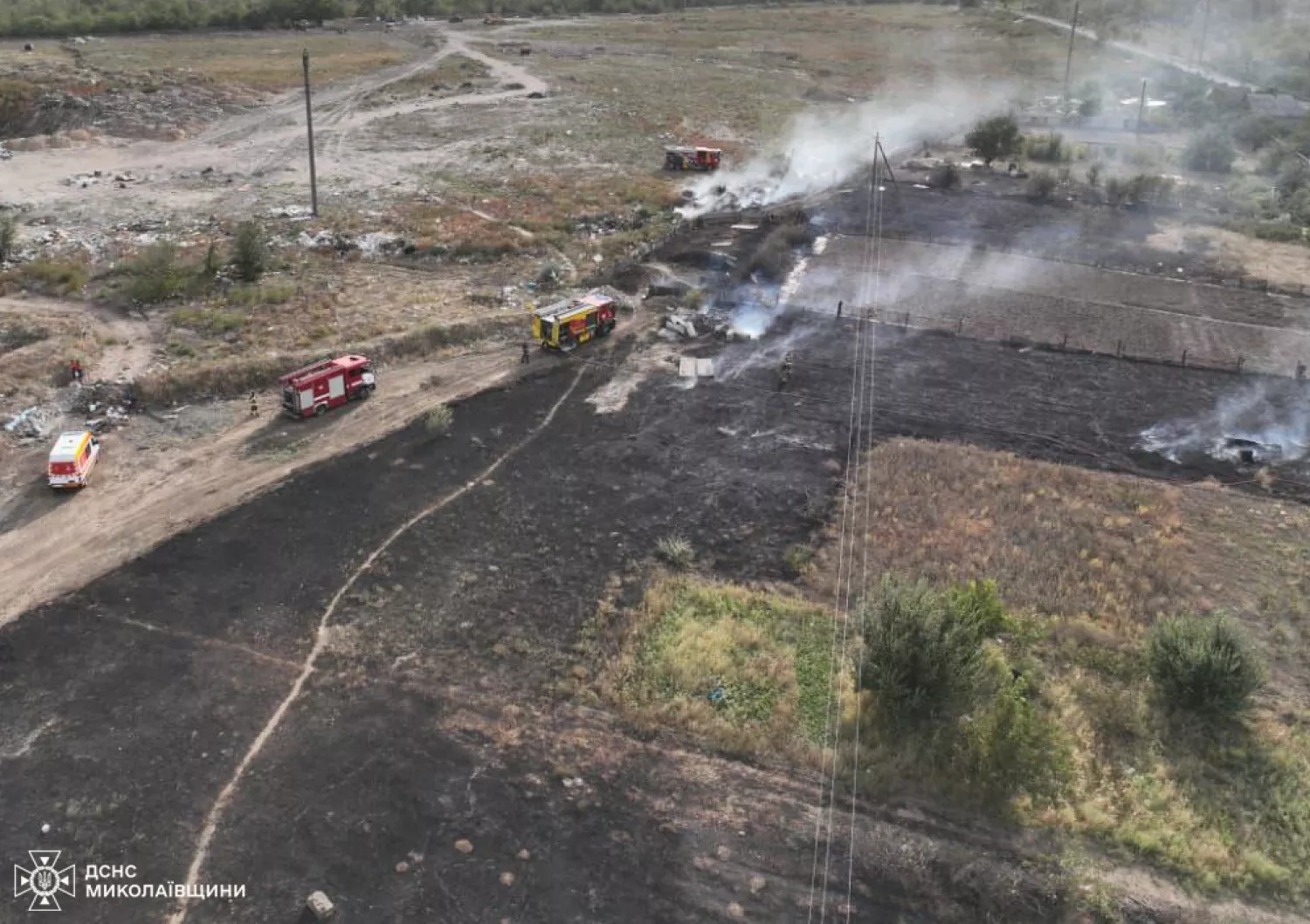 Пожежі у Миколаївській області. Фото: ДСНС Миколаївщини