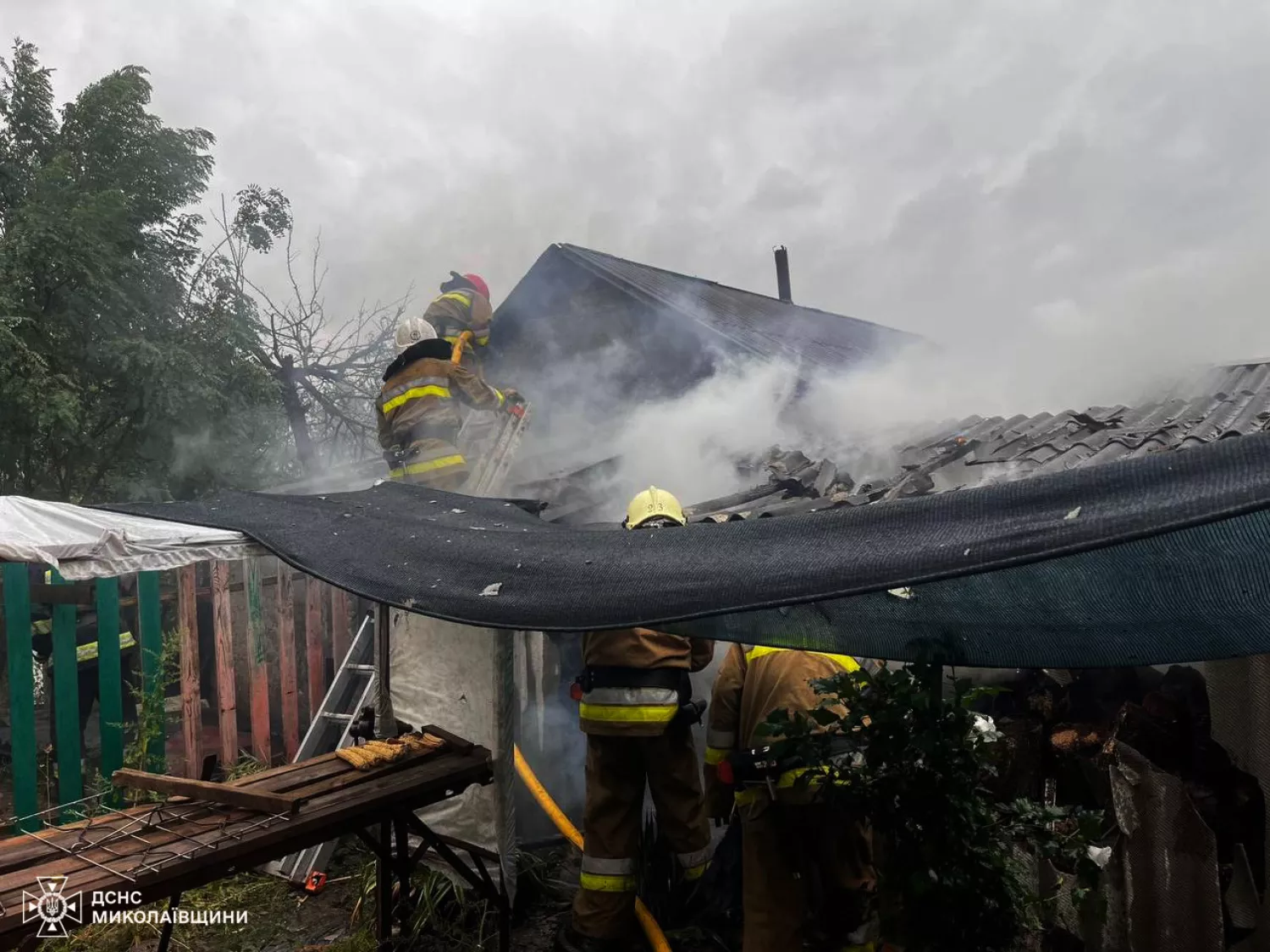 Пожежа у Певромайську 18 вересня. Фото: ДСНС Миколаївщини