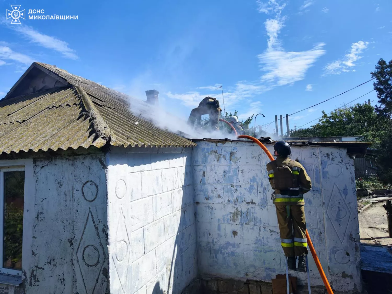 Пожар в Николаевской области. Фото: ГСЧС Николаевской области