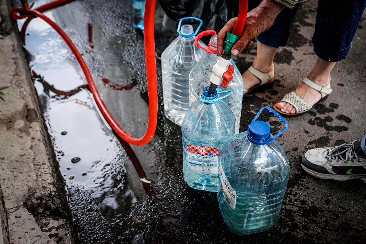 Точка выдачи воды в Николаеве