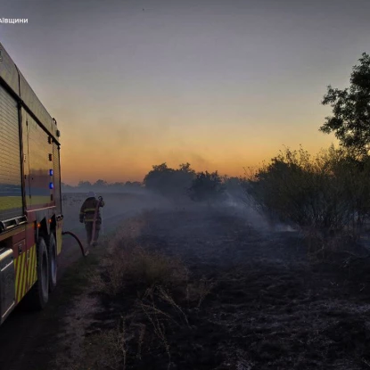 Consequences of the fires in the Mykolaiv region on September 21. Photo: DSNS