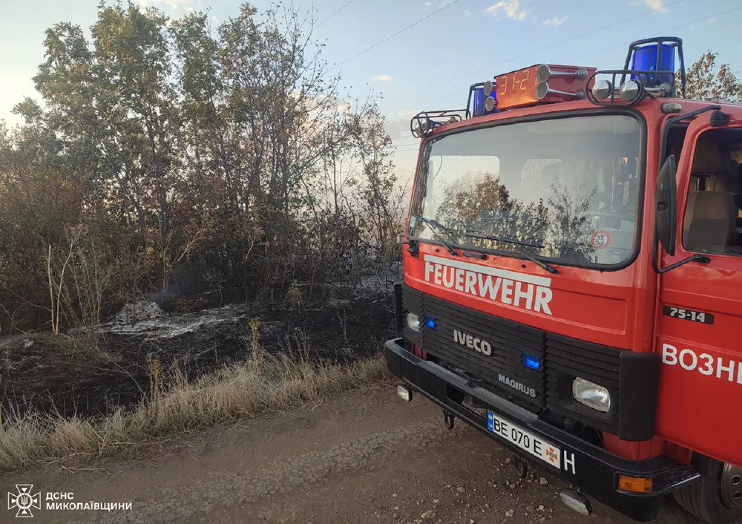 Пожары в Николаевской области. Фото: ГСЧС Николаевской области