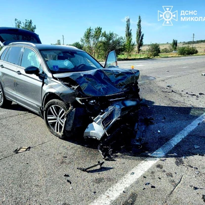 ДТП на трасі М-14 «Одеса-Мелітополь-Новоазовськ», фото: ДСНС Миколаївщини