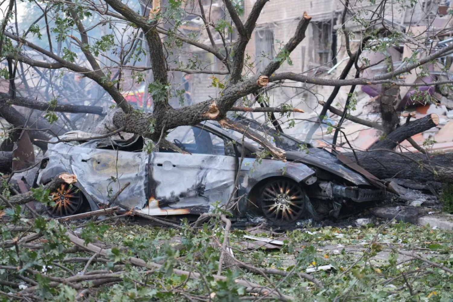 Consequences of night strikes by the Russians at night in Zaporozhye, Photo: from the official page of Ivan Fedorov