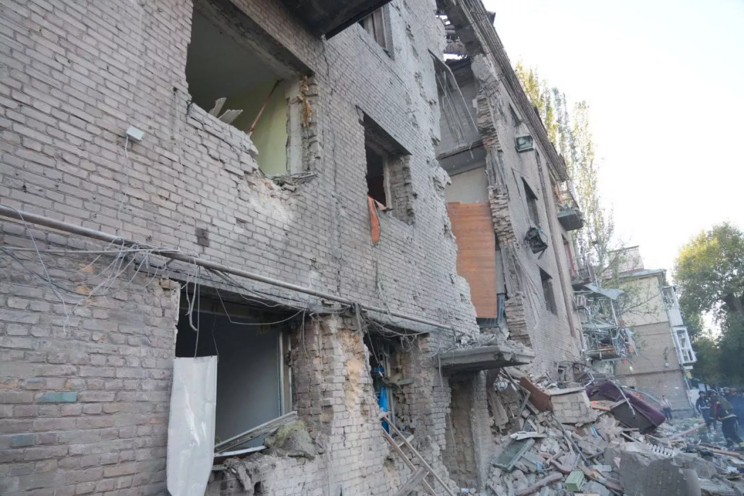 Consequences of night strikes by the Russians at night in Zaporizhzhia, Photo: from the official page of Ivan Fedorov