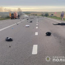 В аварії загинув військовослужбовець ЗСУ. Фото: поліцяя