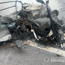 В аварии погиб военнослужащий ВСУ. Фото: полицейский