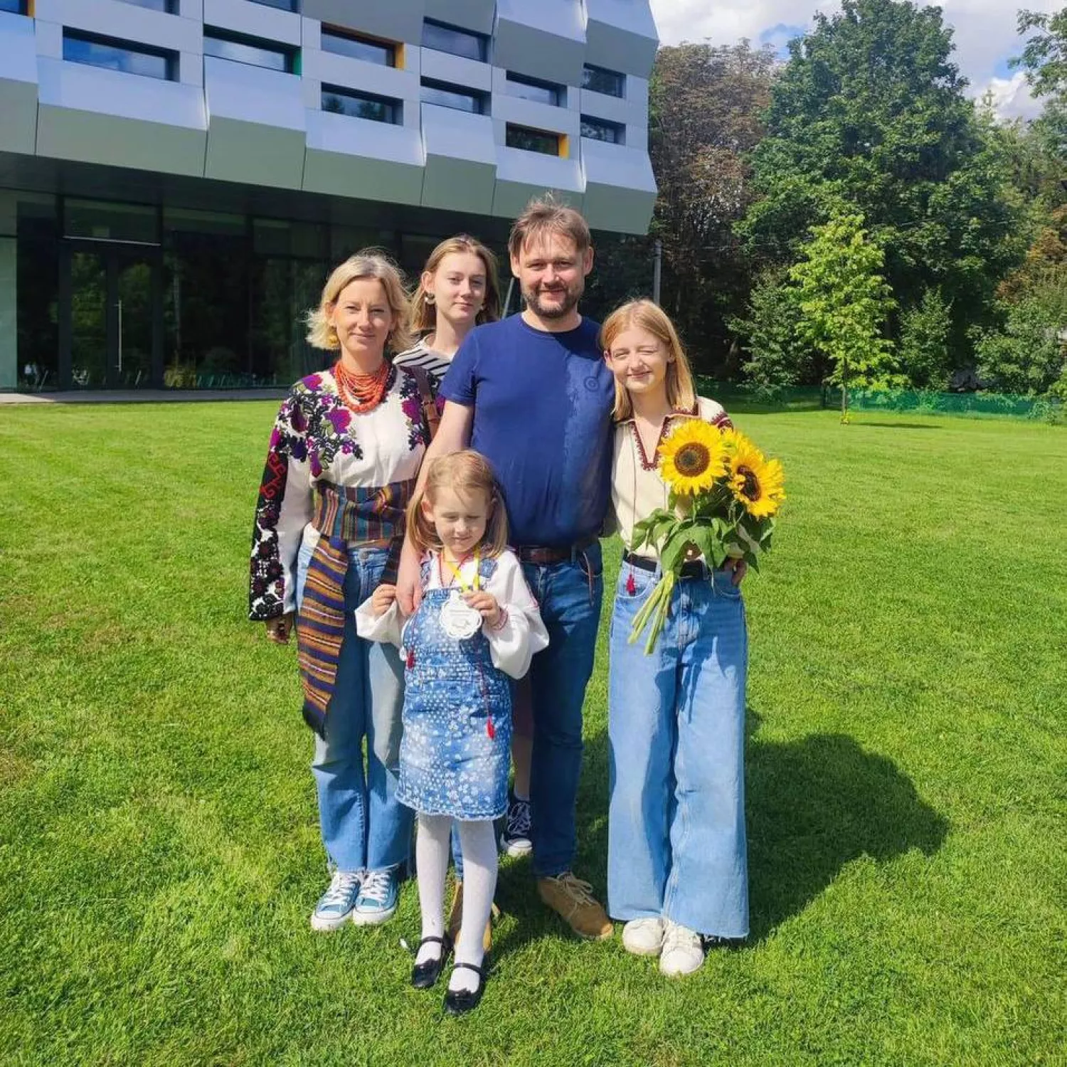 Photo of a family from Lviv, where a mother and three children died