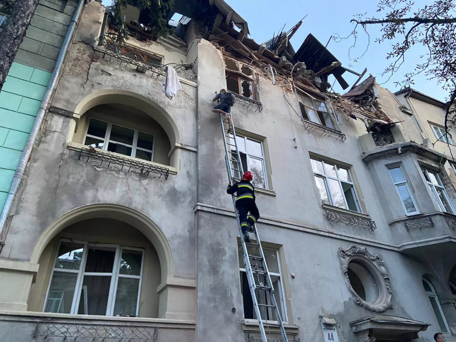 Consequences of the enemy attack on Lviv. Photo from Telegram