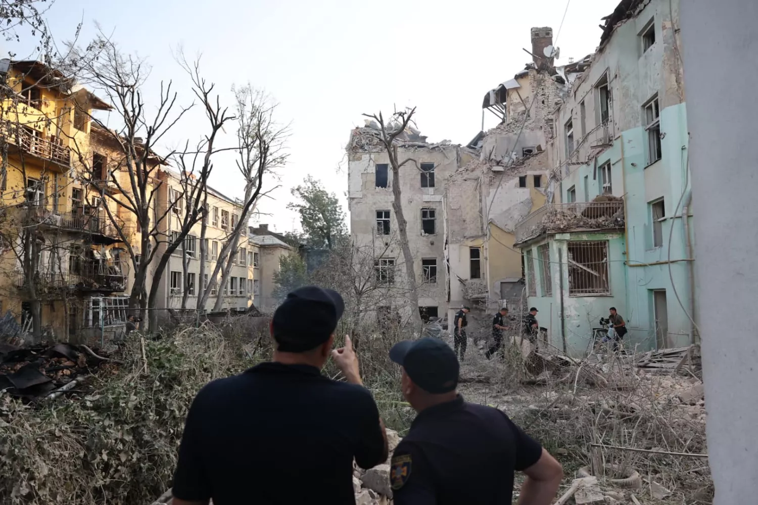 Consequences of the enemy attack on Lviv. Photo from Telegram