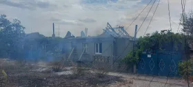 Consequences of the attack on Kozatskyi in the Kherson region. Photo: Oleksandr Prokudin