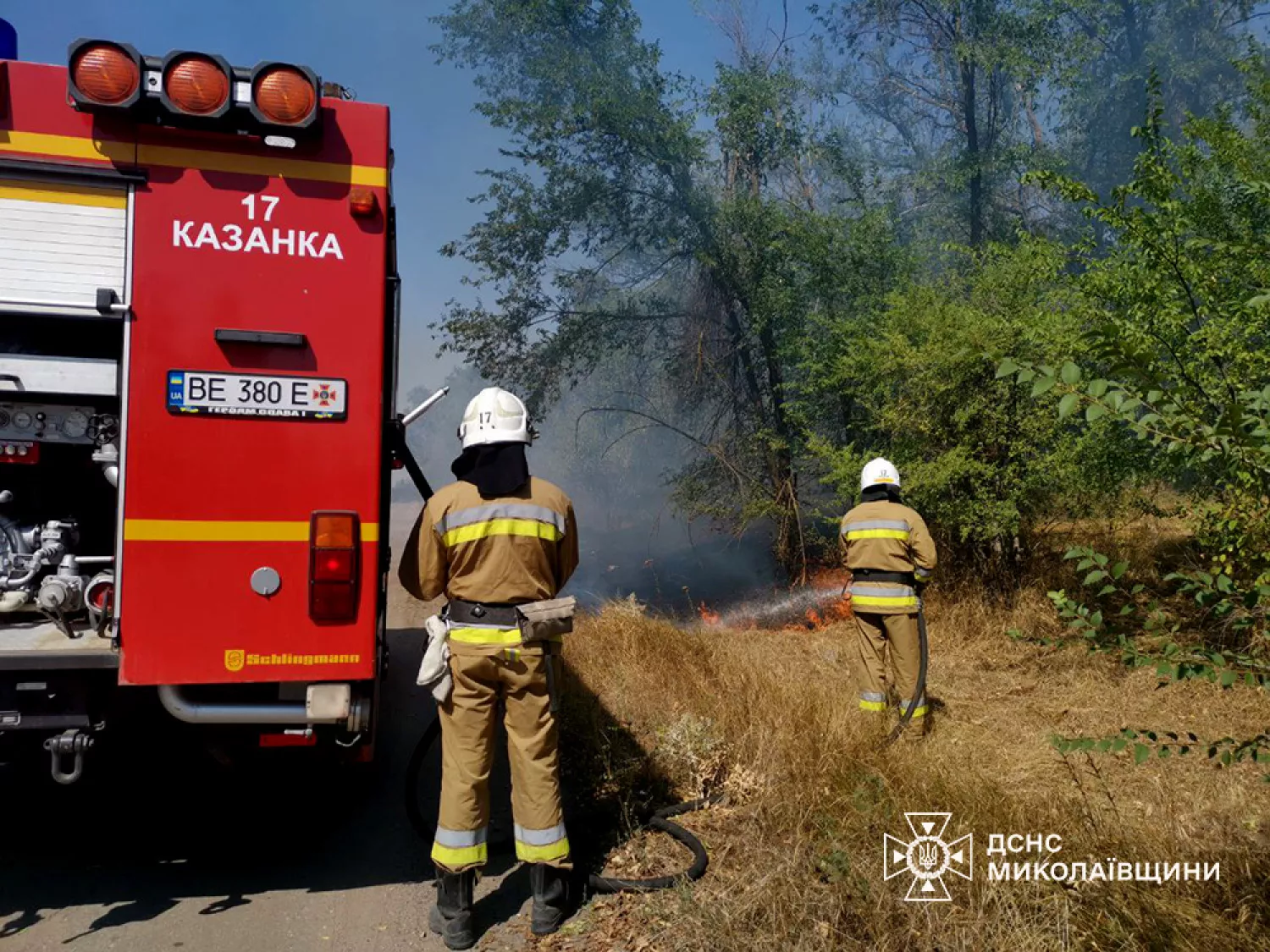 Миколаївські рятувальники ліквідовують пожежі в області, фото: ДСНС Миколаївщини