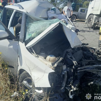 Авария вблизи села Нечаяное, фото: ГУНП Николаевской области