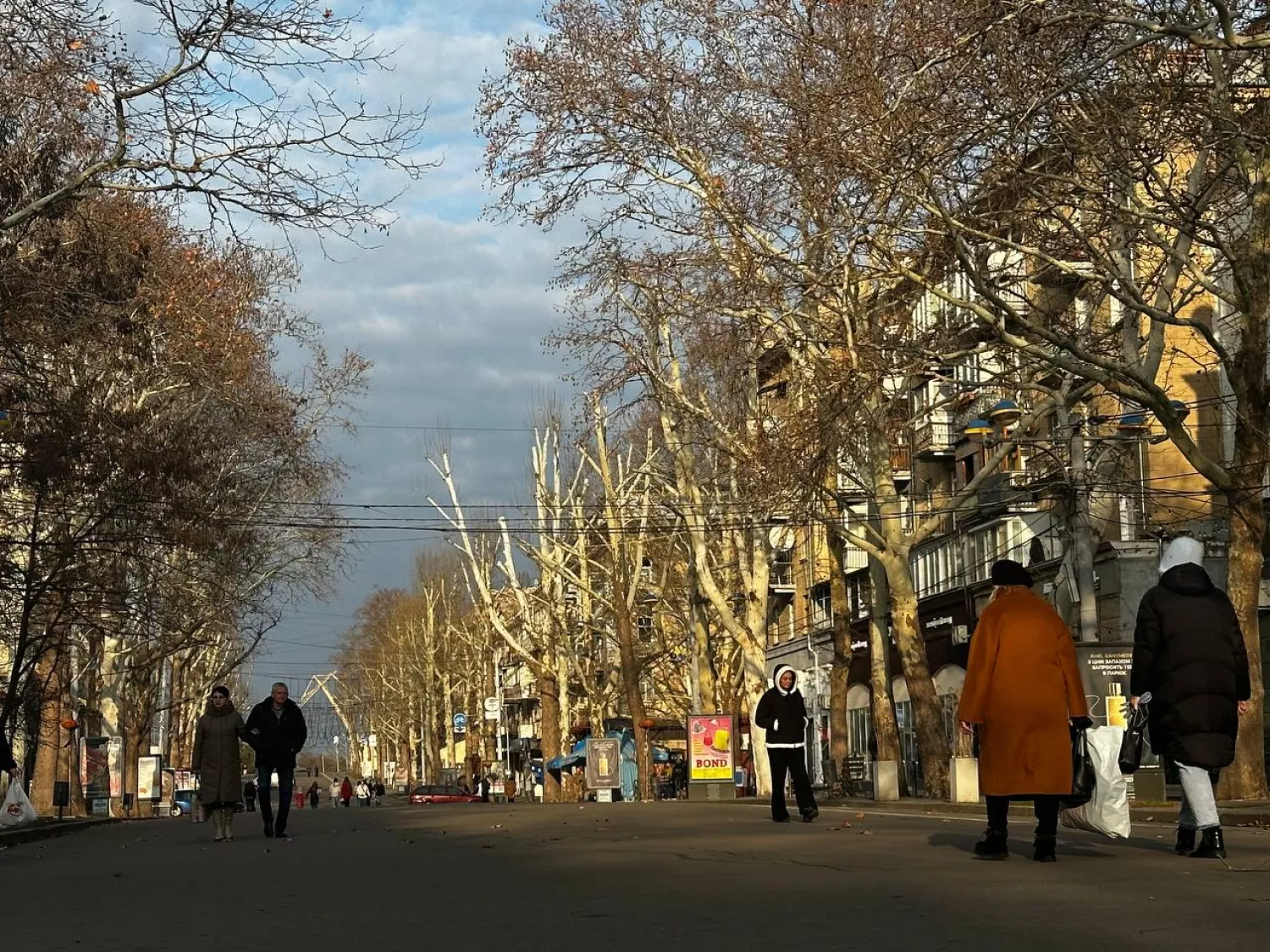 Центр міста Миколаєва, січень 2025 року. Фото «МикВісті»